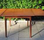 Squared Danish dining table with extension leaves, teak, 50's, Denmark