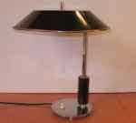 Svart & krom funkislampa, skrivbordslampa