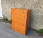 Teak chest of drawers, 6 drawers, 60's, SOLD 2023-05-04