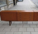 Danish large teak sideboard with 4 drawers.