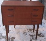 Danish 60's small teak chest of drawers