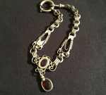 Pocket watch chain, nickel with red stones, 675 SEK 2019-10-25