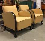 Art deco easy chairs 30's, a pair SOLD 2021-03-07