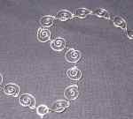 Musical necklace, silver, 60-70's