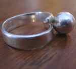 Silver ring by Bengt Hallberg, Sweden, 70's