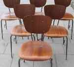 6 st school chairs, Denmark, 60's