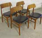 4 Danish teak chairs, 50's
