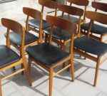 4 Danish chairs, teak, 50's