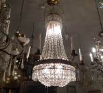 Baroque crystal 4-armed chandelier, ca year 1900, SOLD 2022-11-08