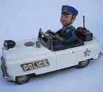 Metal toy police car