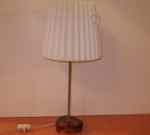50-60's table lamp, glass & brass