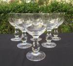 6 wineglasses crystal with angular foot Sweden, SOLD 2022-08-25