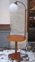 Combined table & lamp, 30's, birch, adjustable, SOLD