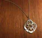 Silver pendant with bar link chain, 70's 725 SEK 2022-12-12